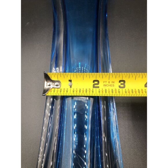 Matthew Buechner Art Glass Vase Thames St Hand Blown Tall Tulip Fan Signed 13" - Picture 10 of 11